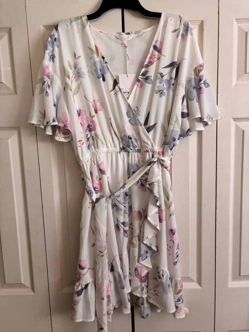 Lauren Conrad Floral Wrap Ruffle Dress